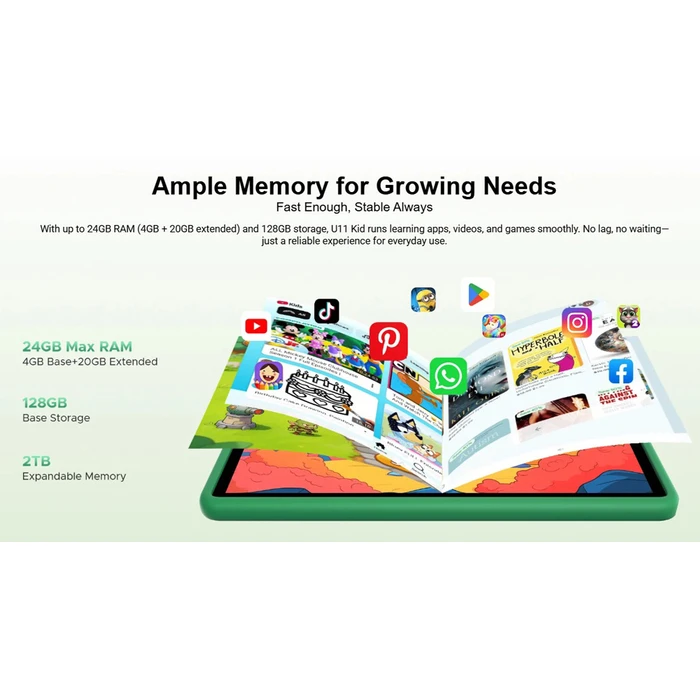 Doogee U11 Kid 11" Tablet (4GB/128GB) Πράσινο