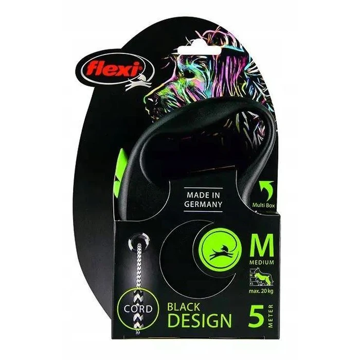 Λουράκι Σκύλου Flexi Automatic leash Black Design M, Cord, 5 m, green