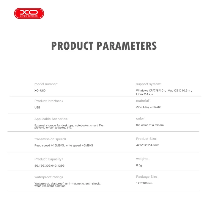 USB Stick XO U80 8GB