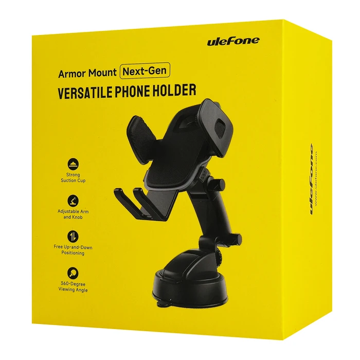 Ulefone Armor Mount Βάση Κινητού Αυτοκινήτου με Ρυθμιζόμενα Άγκιστρα Μαύρη UAN16