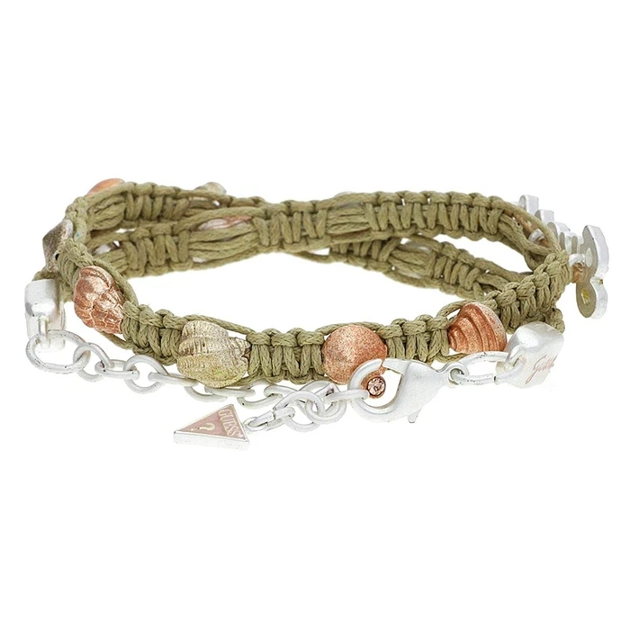 Γυναικείο Κολιέ Guess Ufn40906 (33-38cm) από Ατσάλι / Textile Gray And Pink