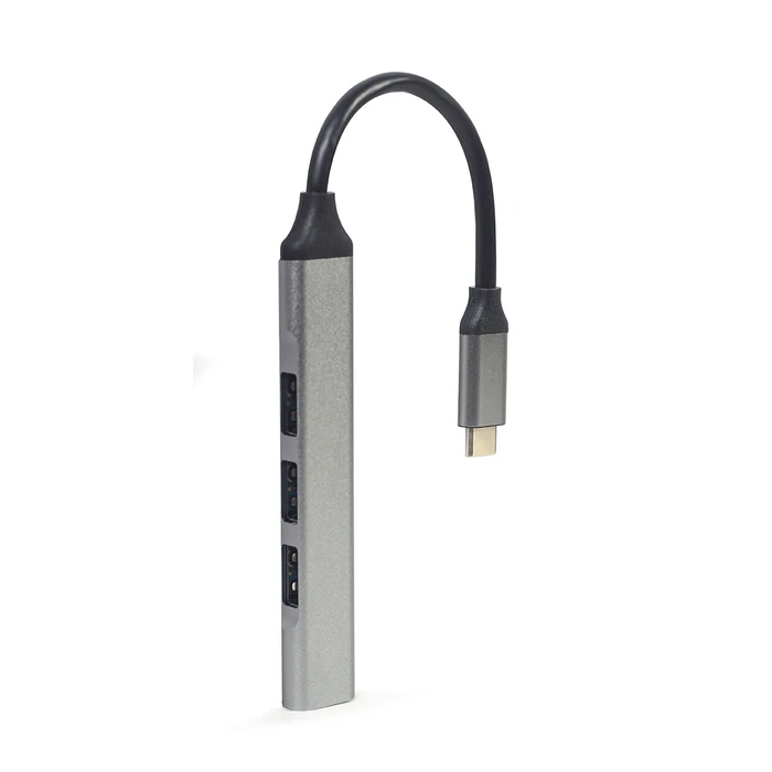 Usb Hub Gembird USB USB-C 4-PORT (USB 3.0x1 - USB 2.0x3 PORTS) SILVER