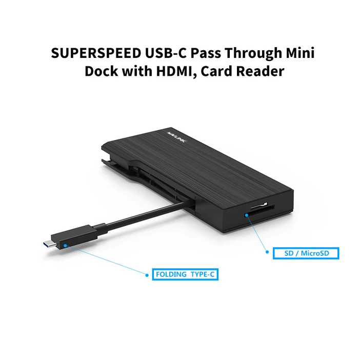 Docking Station Wavlink USB3.1 Type-C Travel MINI