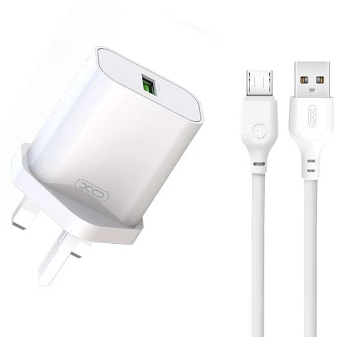 Φορτιστής Πρίζας XO L103 (UK) QC3.0 18W με Καλώδιο Micro (NB103)