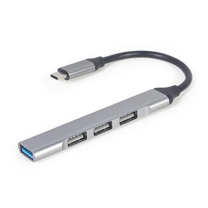 Usb Hub Gembird USB USB-C 4-PORT (USB 3.0x1 - USB 2.0x3 PORTS) SILVER