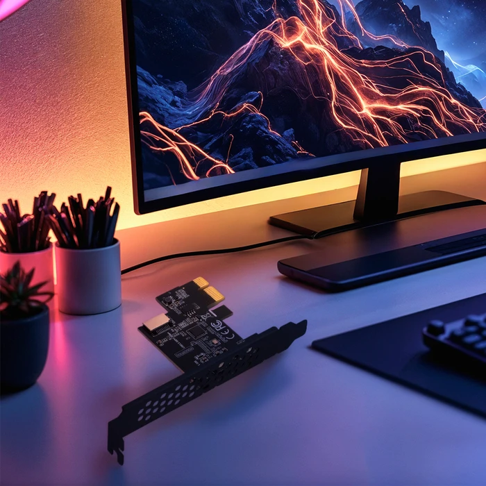 GEMBIRD PCI‑Express USB 3.2 Gen1 (5 Gbps) Type‑E (Key‑A) Expansion Card - UPC‑U3