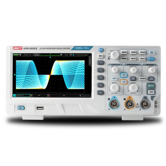 Παλμογράφος Πάγκου Uni-T ψηφιακός UPO1202CS, 2 καναλιών, 200MHz