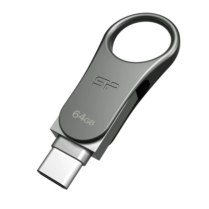 USB Flash 64GB Silicon Power C80 Silver Type-C Ready USB 3.0