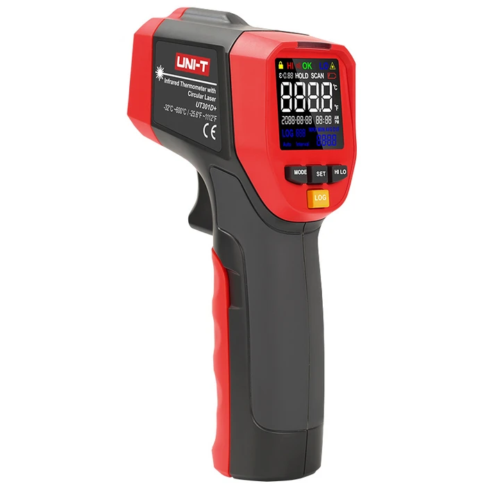 Θερμόμετρο υπερύθρων Uni-T UT301DPLUS, με διπλό laser, -32 έως +600°C