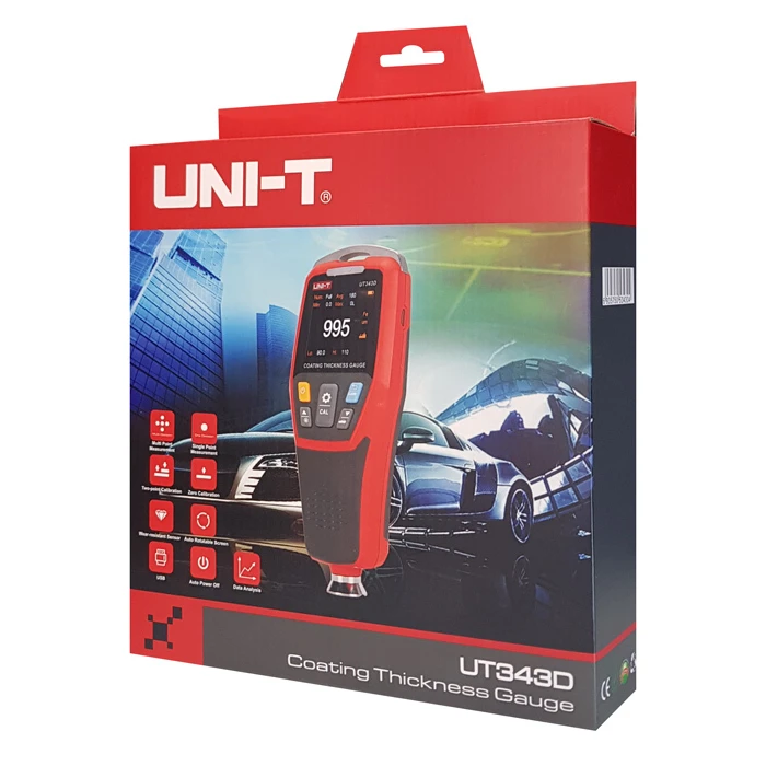 Ψηφιακός μετρητής UNI-T πάχους χρώματος UT343D