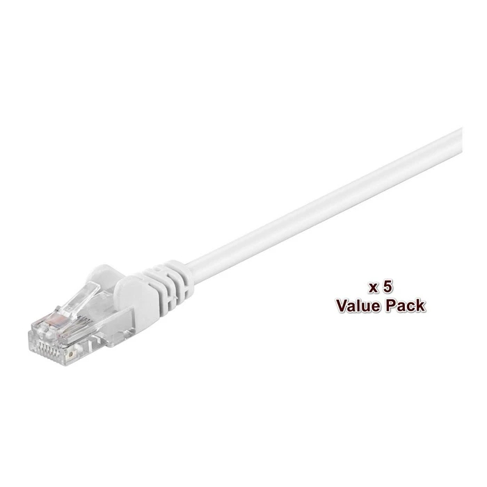 Microconnect Καλώδιο Δικτύου Ethernet U/UTP Cat.5e 15m Λευκό - Σετ 5 τεμαχίων (V-UTP515WVP)