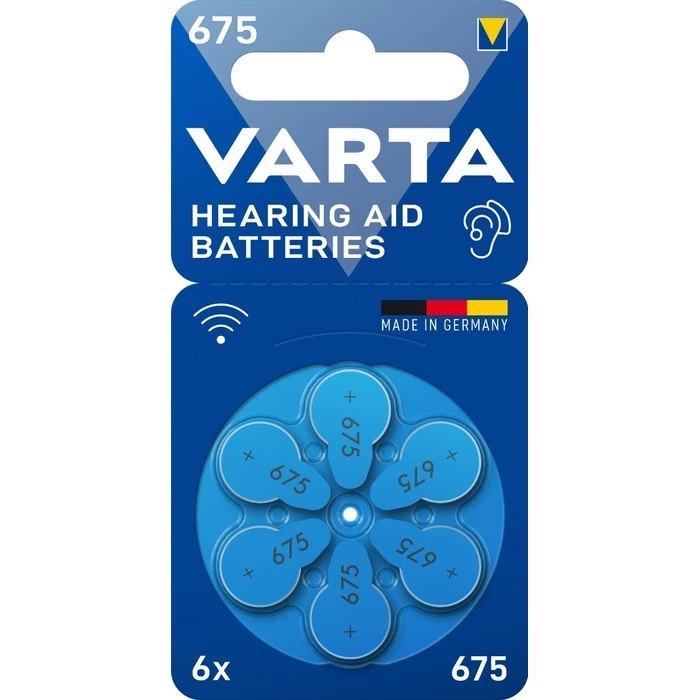 Μπαταρίες Ακουστικών Βαρηκοΐας Varta Hearing Aid 675 (6 τμχ)