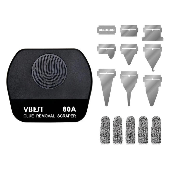 Εργαλείο Αφαίρεσης Κόλλας Best Vbst-80B με 9X Λεπίδες & 5X Finger Sleeves, για Service Κινητών