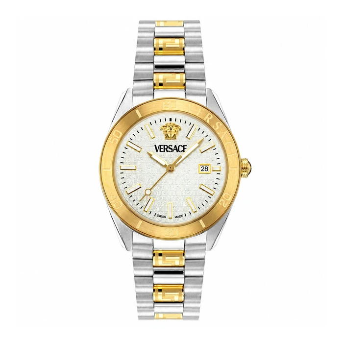 Versace V-Dome Men's Quartz Watch 42mm Stainless Steel Bracelet VE8E00424