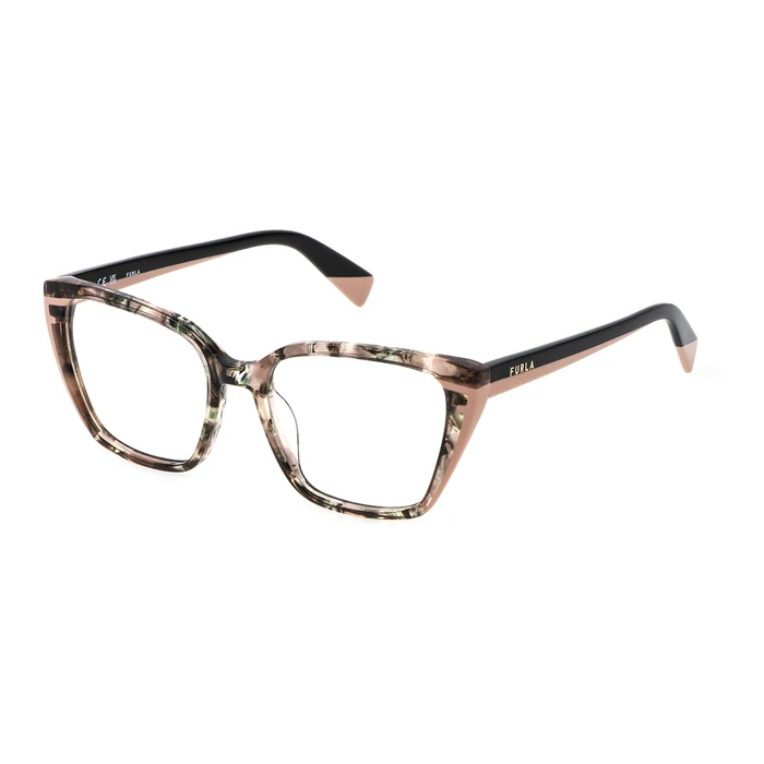 Furla Women's Acetate Butterfly Frame Eyeglasses VFU764-5209XP - Tortoise Brown (52/17/140)