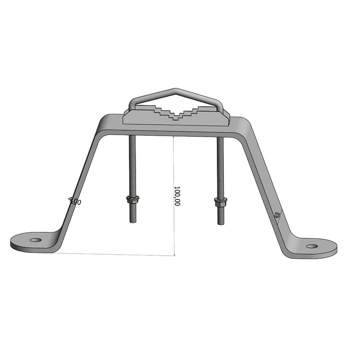 Βάση τοίχου Vikar 21002 για στήριξη ιστού, ατσάλινη, 10cm