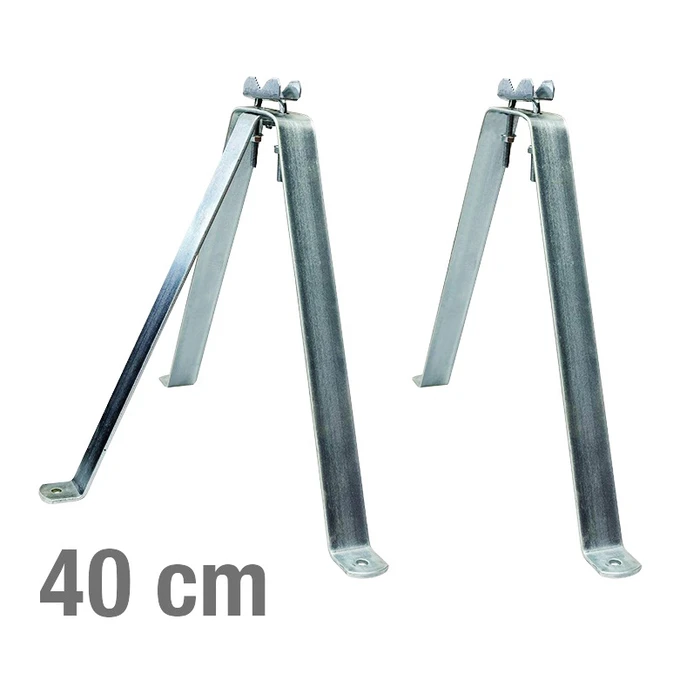 Βάση τοίχου Vikar 21005 για στήριξη ιστού, ατσάλινη, 40cm, 2τμχ