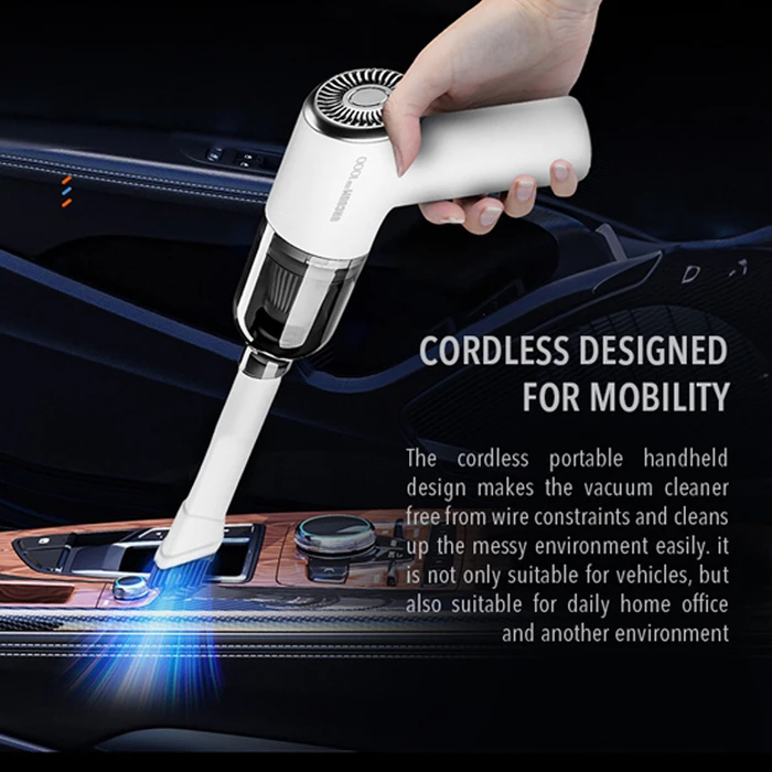 Elysium VK1000W Cordless Rechargeable Handheld Vacuum 7.4V White