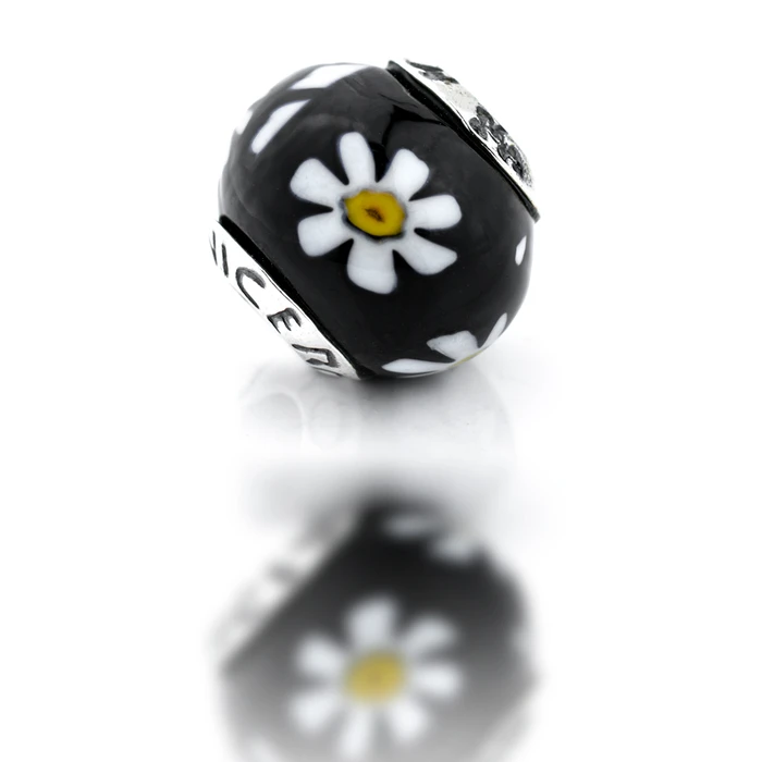 Γυναικείο Charm Viceroy Vmb0038-25 (1cm) από Ασήμι Black, White, Yellow
