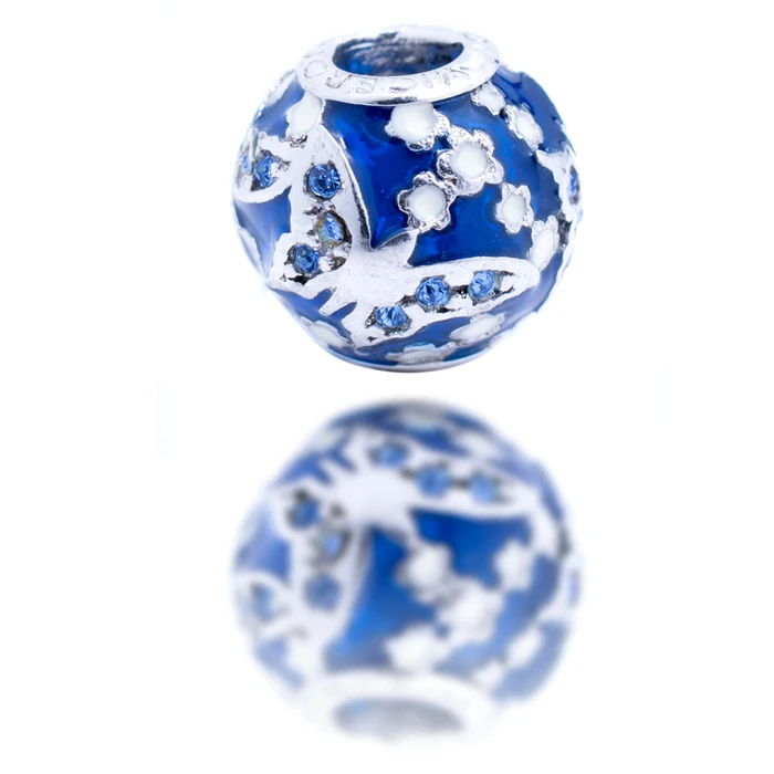 Γυναικείο Charm Viceroy Vmm0232-33 (1cm) από Ασήμι Silver, White, Blue