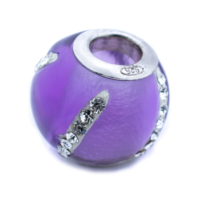 Γυναικείο Charm Viceroy Vmm0311-27 (1cm) από Ασήμι Purple
