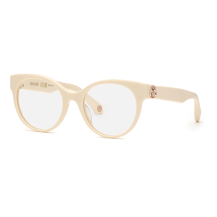 Roberto Cavalli Unisex Eyeglasses VRC027M5209X7 – Acetate Frame, Beige (52/19/135)