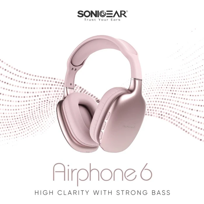 Ακουστικά Bluetooth Sonicgear 2024 Airphone 6 Mauve Pink
