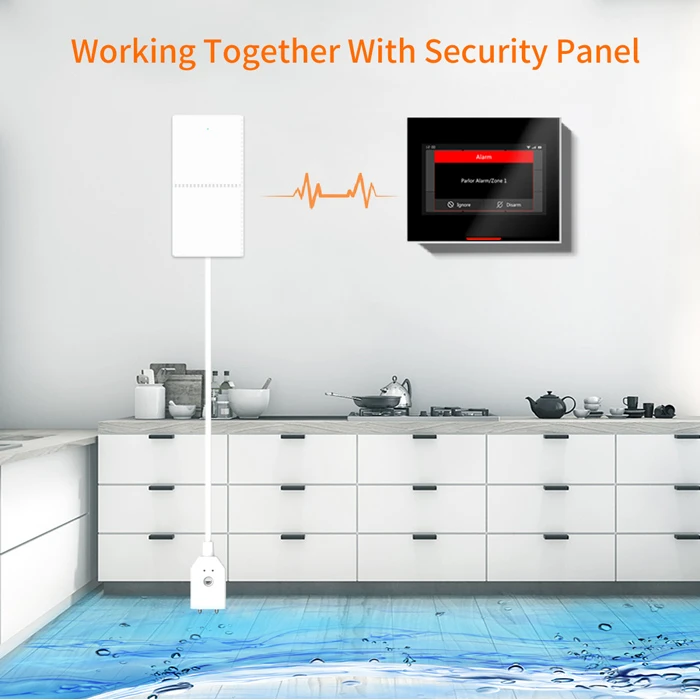 Ασύρματος Ανιχνευτής Πλημμύρας W020 για συναγερμούς, 433MHz