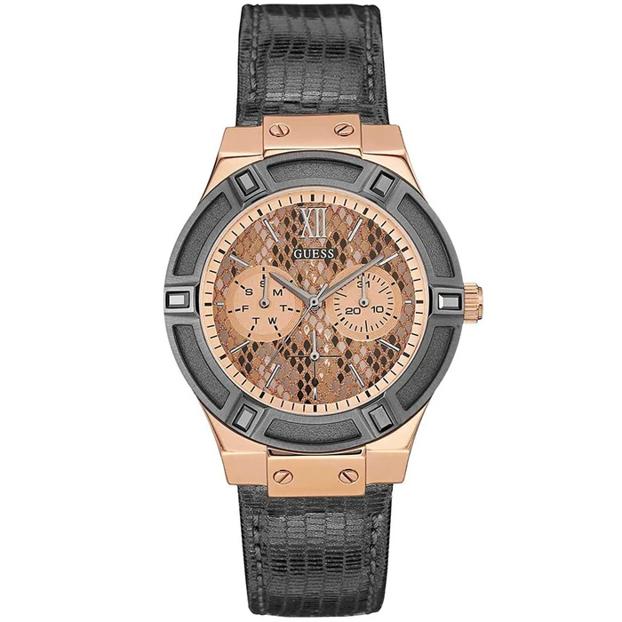 Γυναικείο Ρολόι Guess W0289L4 (39mm) Δερμάτινο Λουράκι Ασημί