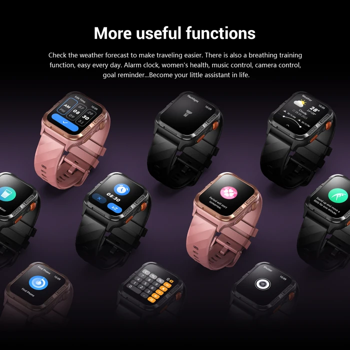 Blackview W10 Pro 46mm Smartwatch με Παλμογράφο (Μαύρο)
