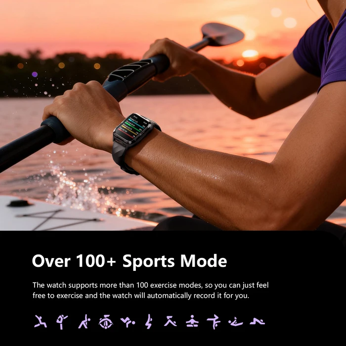 Blackview W10 Pro 46mm Smartwatch με Παλμογράφο (Μαύρο)