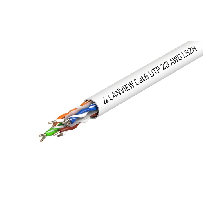 Lanview U/UTP Cat.6 (Gigabit) Καλώδιο Δικτύου Ethernet 305m Λευκό - LVN122112