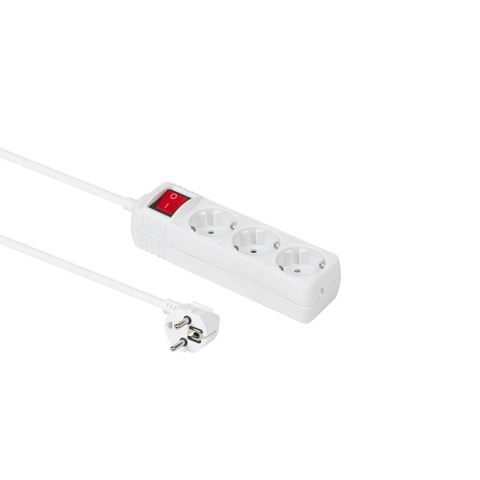 Microconnect 3-Socket Power Strip with Switch and 5m Cable GRU0035WS