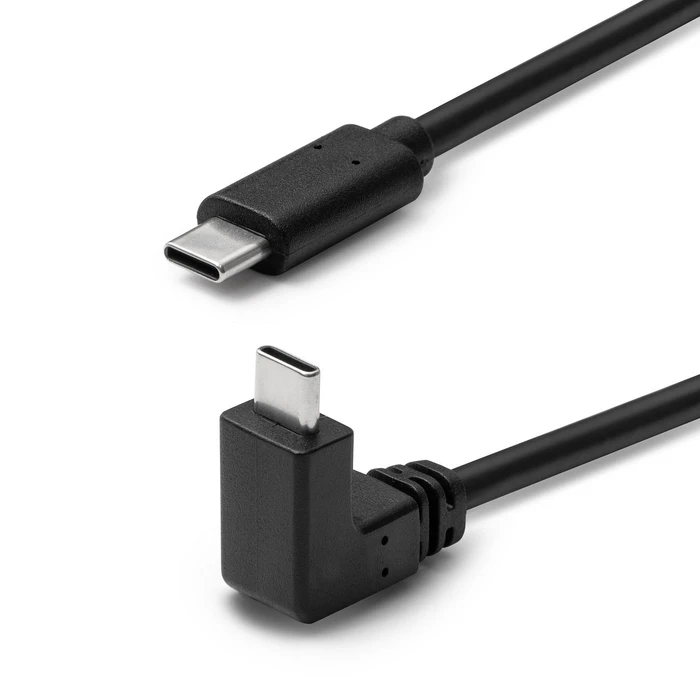 Microconnect Γωνιακό (90°) καλώδιο USB-C αρσενικό - USB-C 60W 3m Μαύρο