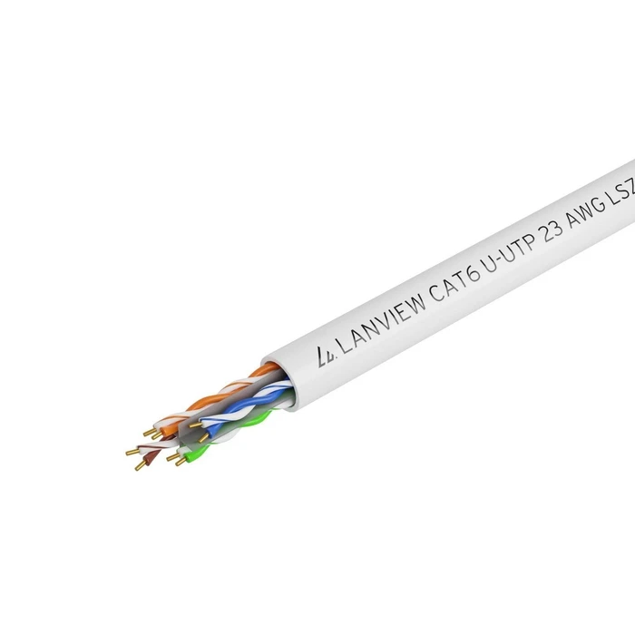 Lanview U/UTP Cat.6 (Gigabit) Καλώδιο Δικτύου Ethernet 305m Λευκό LVN122114