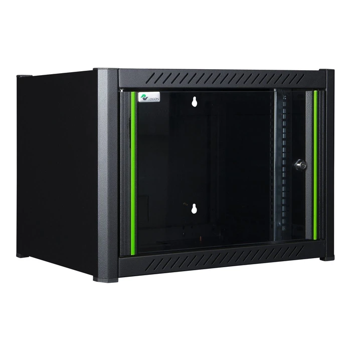 Lanview Wall-Mount Rack Cabinet 6U (60 x 56 x 38 cm) - Black