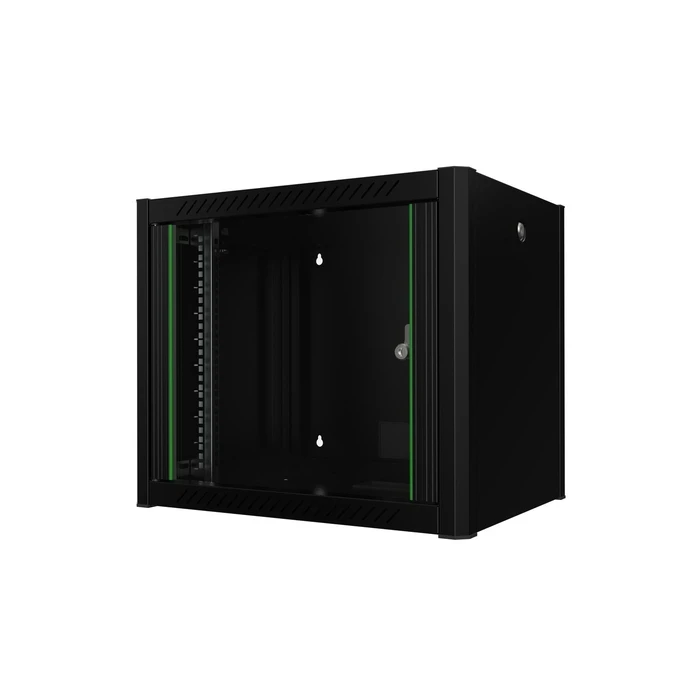 Lanview Επιτοίχια Καμπίνα Rack 9U 60x45x51.2cm Μαύρο RWP09U45BL