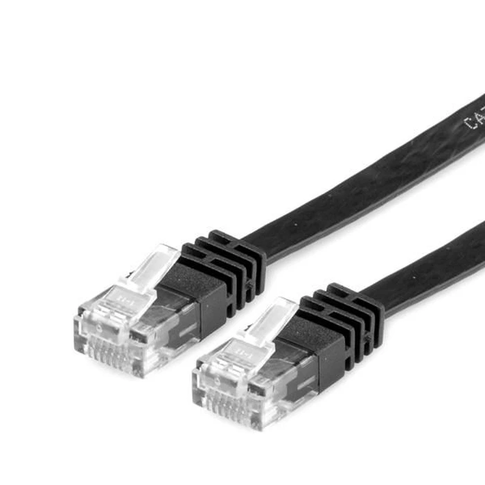 Value Flat U/UTP Cat.6 (Gigabit) Καλώδιο Δικτύου Ethernet 1 m Μαύρο - MPN 21.99.0961