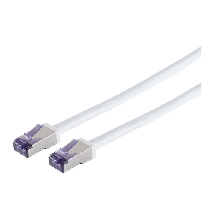 Lanview S/FTP Cat.6a (Gigabit) Καλώδιο Δικτύου Ethernet 2m Λευκό - LVN-CAT6A-FLEX-2MWH