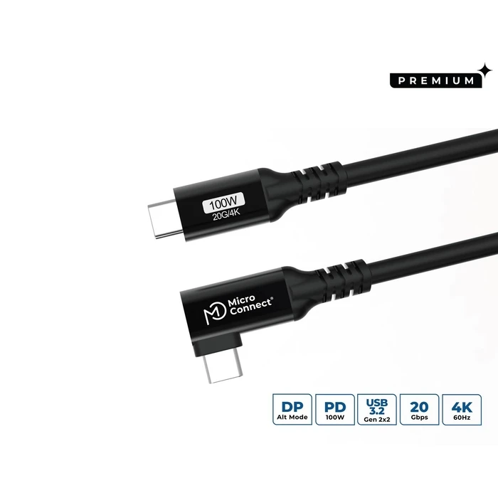 Microconnect USB 3.2 Καλώδιο USB-C αρσενικό - USB-C 100W Μαύρο 5m (USB3.2CC5-A)