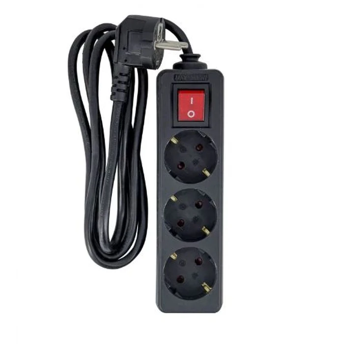Microconnect Πολύπριζο 3 Θέσεων με Καλώδιο 3m MC-GRU0033BS