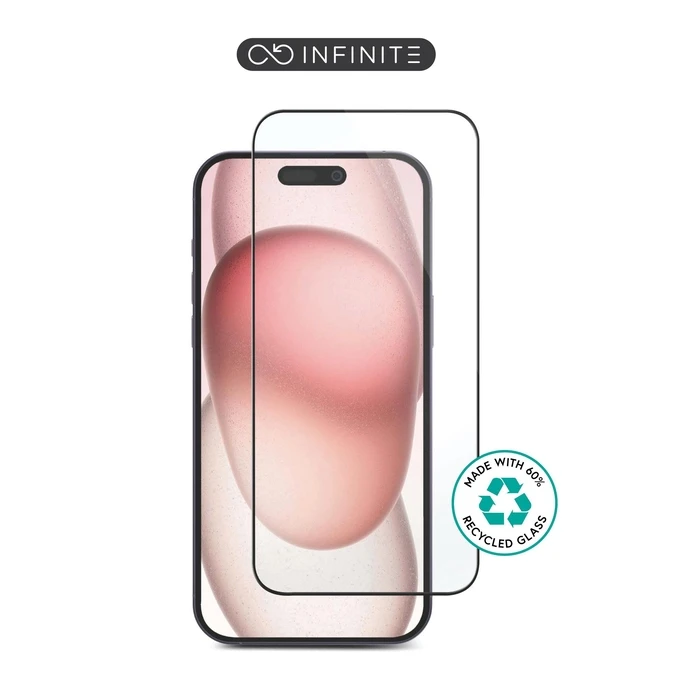 eStuff Infinite iPhone 16 Screen Protector Full Cover Tempered Glass Titan Shield - 50 pcs Bulk Pack