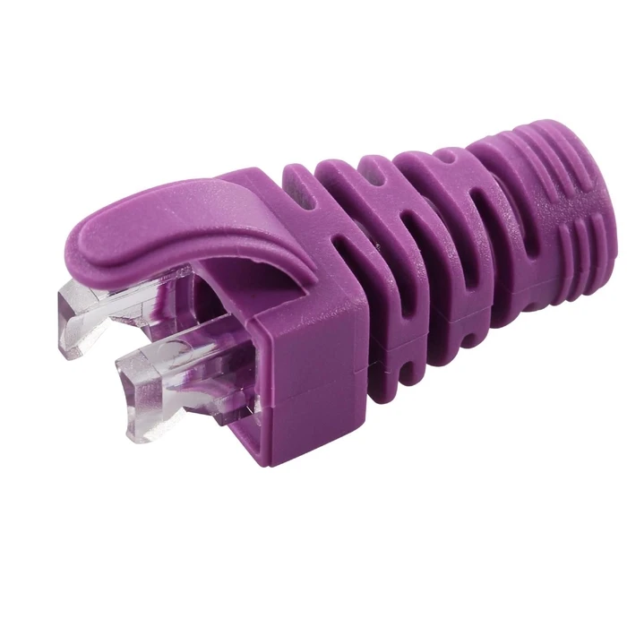 Microconnect Strain Relief Boots for Cat5e/Cat6/Cat6a up to 6.5mm - Violet - 100 pcs