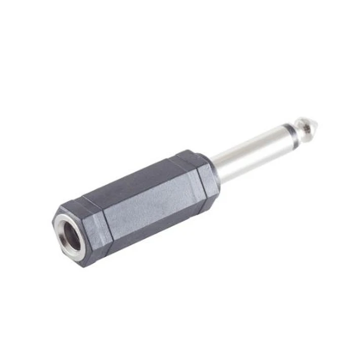 Microconnect 6.3mm (1/4") male to 3.5mm (1/8") female audio jack adapter, Black