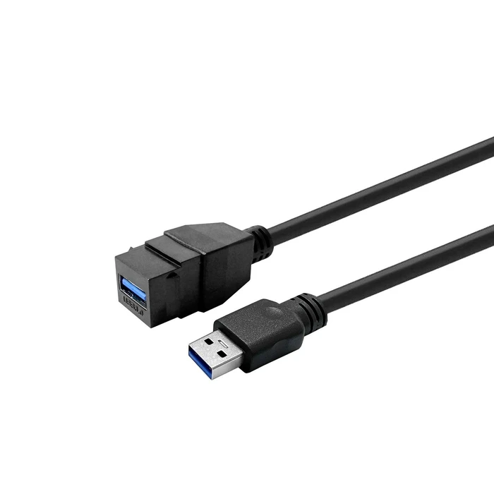 Vivolink Keystone USB 3.0 A-Female to USB 3.0 A-Male Adapter (Black)