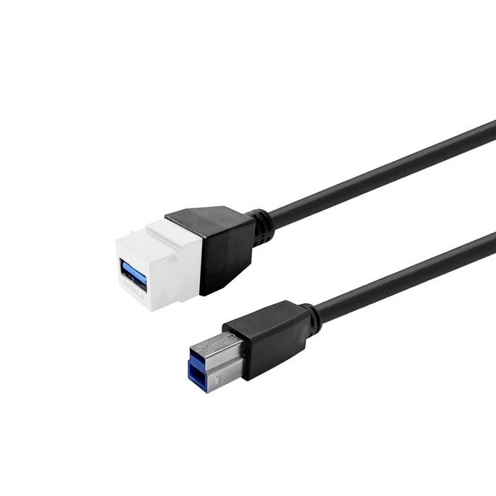 Keystone λευκή υποδοχή USB 3.0 A (θηλυκό) σε USB 3.0 B (αρσενικό)