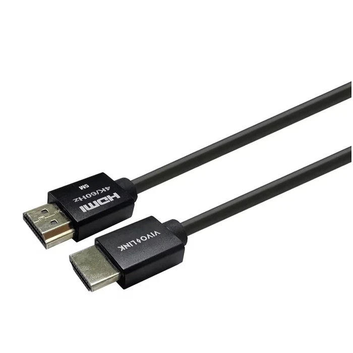 Vivolink Καλώδιο HDMI αρσενικό - HDMI αρσενικό 5 μ., Μαύρο
