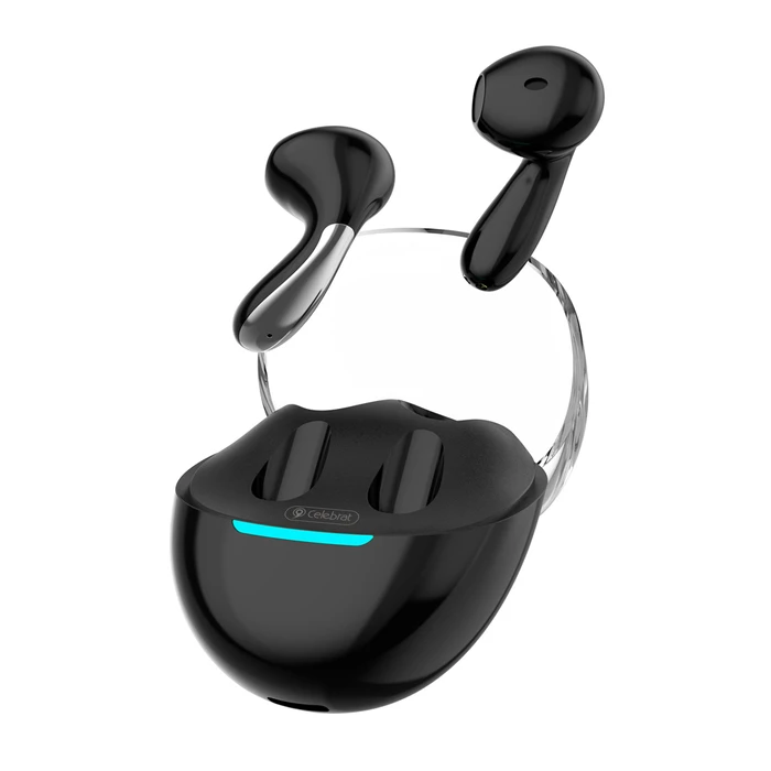 Bluetooth Handsfree Celebrat με Θήκη Φόρτισης W51, True Wireless, Φ13mm, Μαύρα