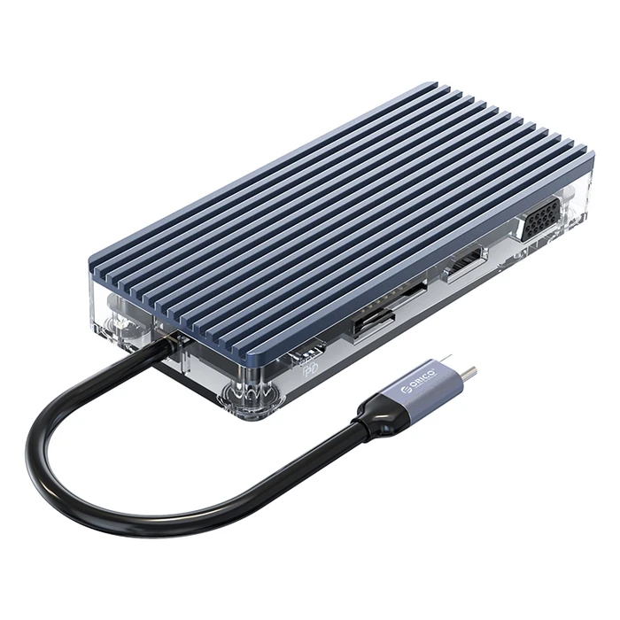 Docking Station Orico Wb-11P, 11 Θυρών, USB-C Σύνδεση, 100W Pd, 4K, Γκρι