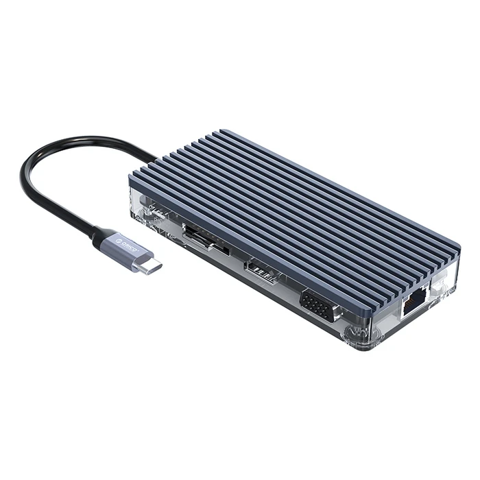Docking Station Orico Wb-11P, 11 Θυρών, USB-C Σύνδεση, 100W Pd, 4K, Γκρι